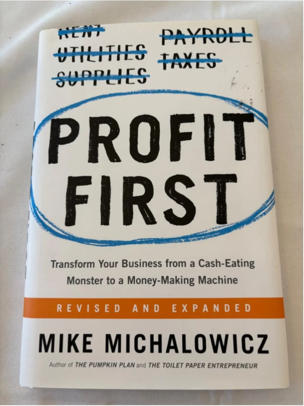 Profit First by Mike Michalowicz Book, One Size, White and Black #E93